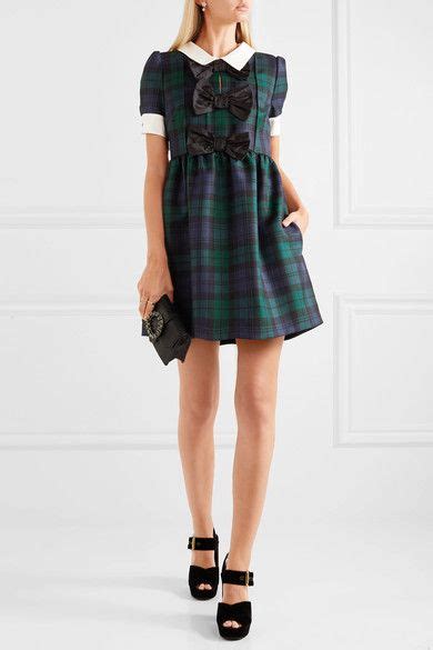 miu miu tartan dress|Designer Women's Dresses .